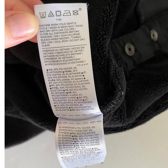 Athleta Recovery Cozy Fleece half snap pullover black small loungewear active - Picture 8 of 9